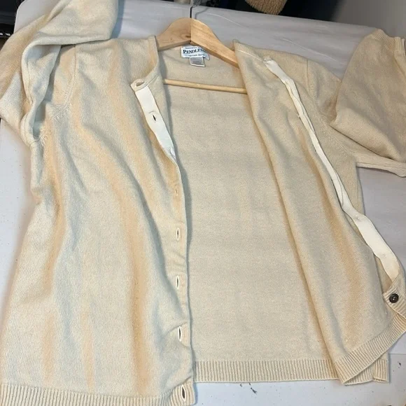 Pendleton Cream Button-Up Cardigan - Picture 9 of 13